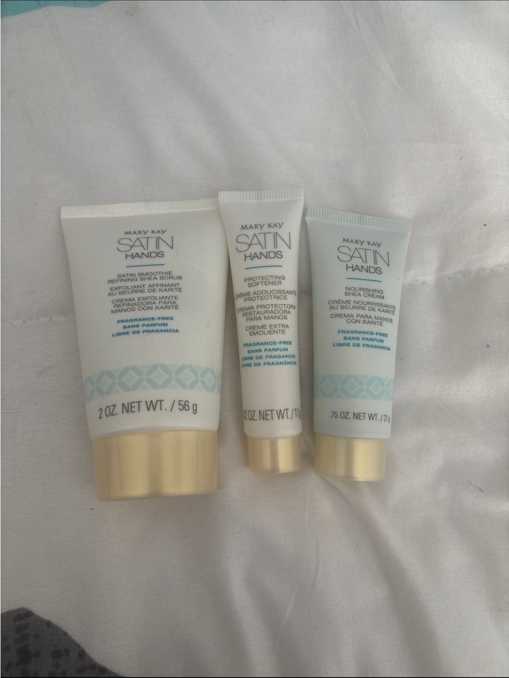 Mary Kay Satin Hands Trio Fragrance Free- Travel Size